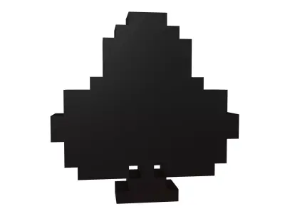 Voxel Poker Card Club v1 002 Low-poly 3D model