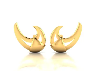 Earrings-126 gold plated door knob 3D print model