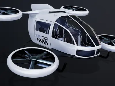 Flying Taxi Concept Air-Taxi White 