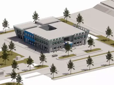Futuristic Skyscraper-Building office-Modern office 3D model purchase