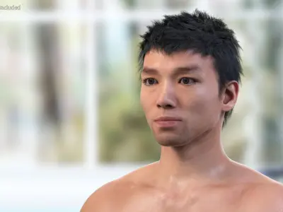  Male Full Body Anatomy Asian Rigged for Maya 