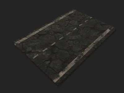 Hellish Road Modular package Low-poly 3D model