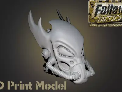 Fallout Tactics Helmet 3D print model