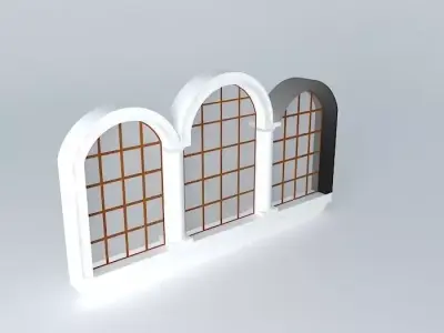 3 Section Window Free 3D model