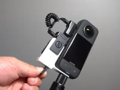 Insta360 x3 Mic Receiver Mount With USB Door Compartment 3D print model