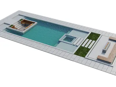 Pool To Modern Homes 3D model