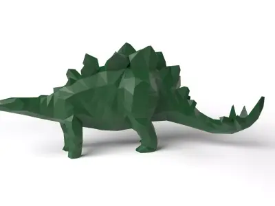 StegosaurusDinosaur Low Poligonal Low-poly 3D model