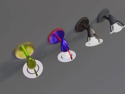 Awesome Wall Lamps Ceiling Lamps Lamp Pack Free low-poly 3D model