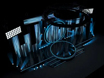 Event Stage Low-poly 3D model