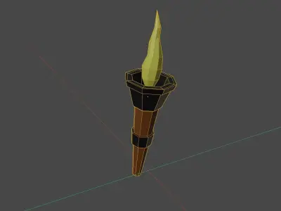 Dungeons Torch For Your Scene 3D model