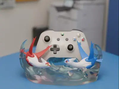 Latias and Latios Controller Stand  3D print model