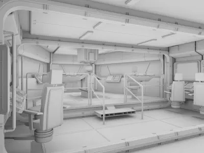 Starship Command Deck Collection 3D model