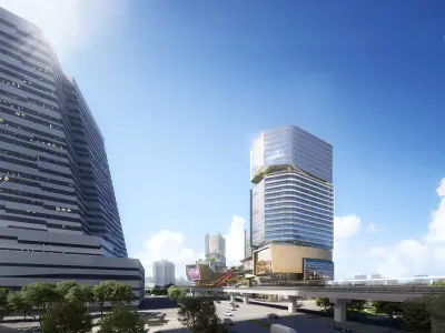 Modern Glass Skyscraper Business Complex 3D model