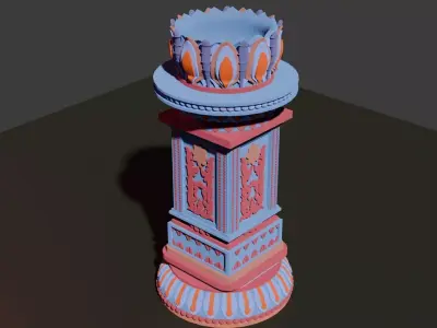 Buddhist Temple Stupa 3D model