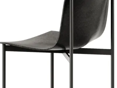 Lema Ombra Leather High Stool 3D model