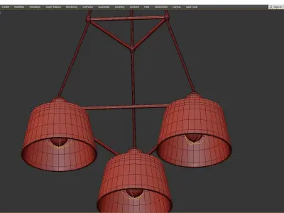 Troy Audiophile Chandelier Low-poly 3D model