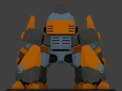 Super Mecha 5 - Soshek of Code Name 5SOU3 Low-poly 3D model