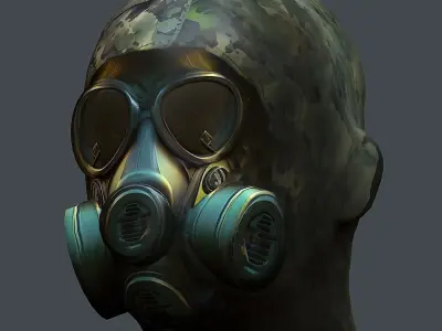 Helmet 3d model military combat Military Low-poly Low-poly 3D model