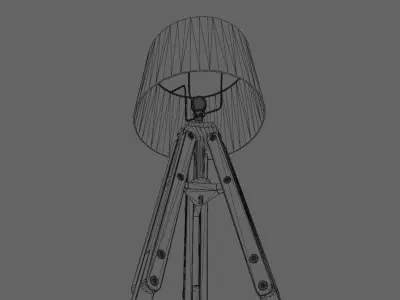 Rustic Tripod Floor Lamp - Light - LAMPARAS Low-poly 3D model