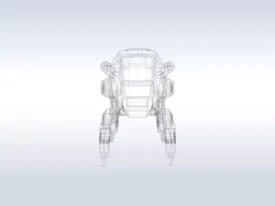 Futuristic Sci-Fi Robot Vehicle with Pilot Game Ready 39 3D model