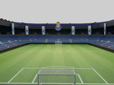 Porto Football Stadium Low-poly 3D model