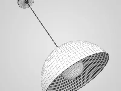 Black Hanging Lamp 03 3D model