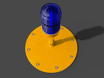 Runway Edge Light - Low Poly Low-poly 3D model