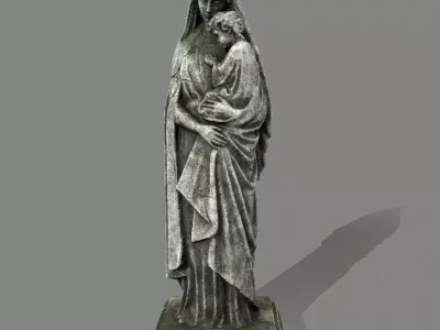 Woman  Statue Low-poly 3D model