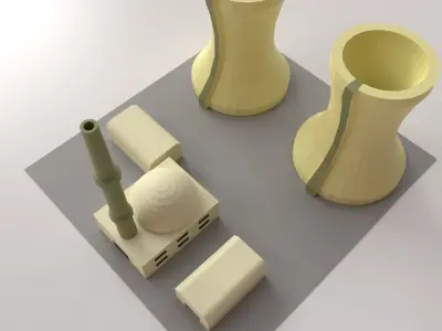 Nuclear Plant 3D model