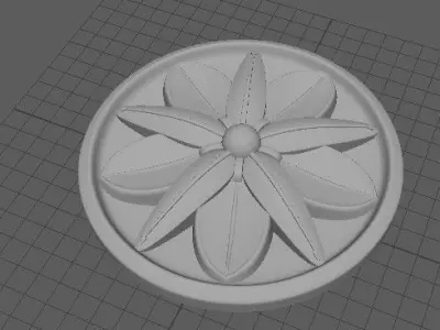 rosette flower 3D model 6