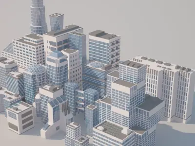 Buildings city 3D model