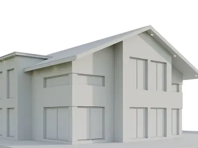 modren house 04 Low-poly 3D model
