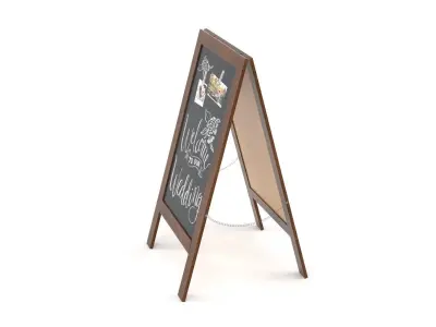Sidewalk Chalkboard 3D model