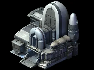 Spaceship - Building 01 3D model