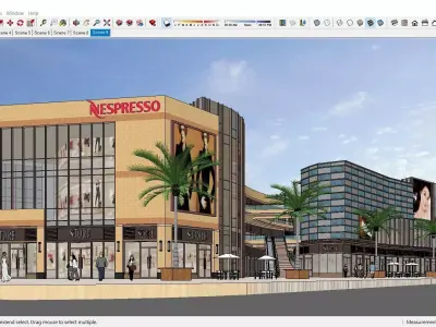 Sketchup Shopping Center E7 3D model