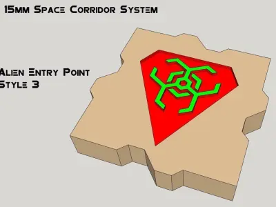 15mm Sci-Fi Corridor System - 22pcs 3D print model