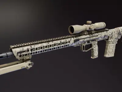 BRO Commando Rifle Low-poly 3D model