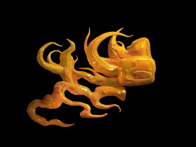 Magic Palace - yellow glass 01 3D model
