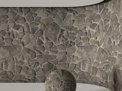 Field Stone 06 - PBR - 4K - PNG - Seamless Low-poly 3D model