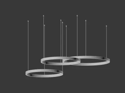 Lahti 100 Ring  chandelier 3D model