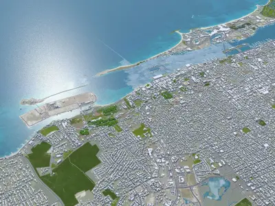 Nassau The Bahamas Low-poly 3D model