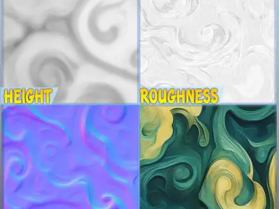 Stylized Water Seamless Texture Texture
