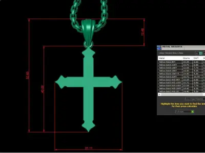 Cross Light Gold 3CP069 3DM STL 3D model
