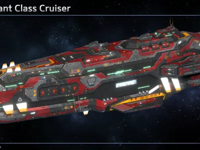 Spaceship Cruiser Collection III 3D Model Pack