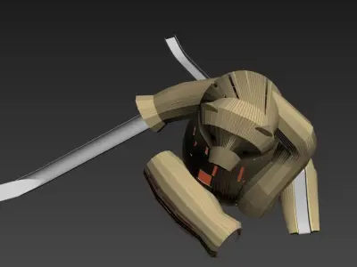 Custom Design Non-standard wooden Bear Theme Playground 3D model