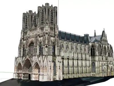 Architecture-Religion-God-Culture-Temple-028 cathedral with s... 3D model