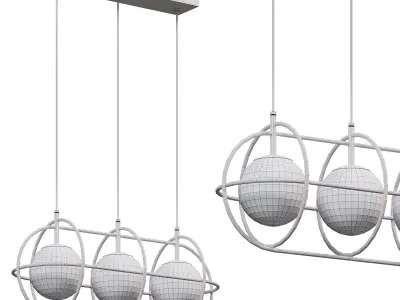 Eclipse Linear Pendant by lightology 3D model