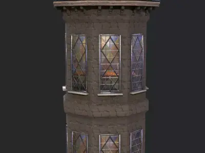 Tower - game-ready 3D model Low-poly 3D model