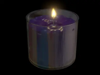 Animated Candle  3D model