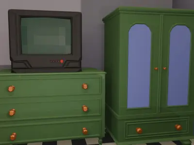 Low Poly Furniture Pack Low-poly 3D model